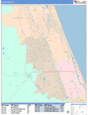 Palm Coast Digital Map Color Cast Style